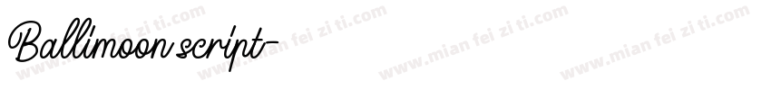 Ballimoon script字体转换